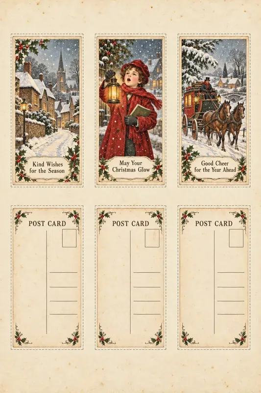 Vintage Christmas Ephemera Sheets