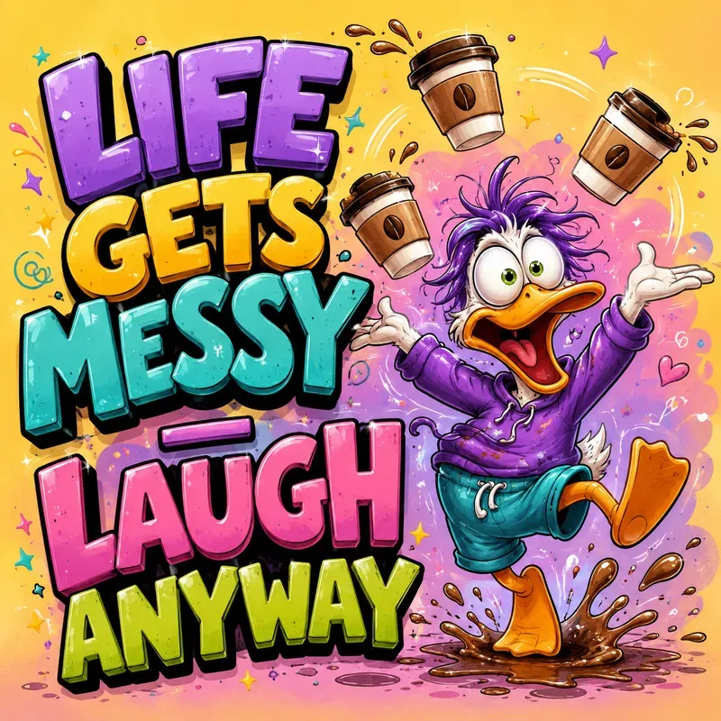 Colorful Crazy Life Meme Posters
