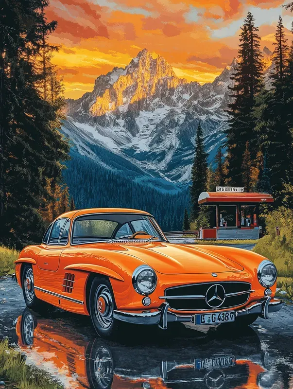 Customisable Vintage Car Posters