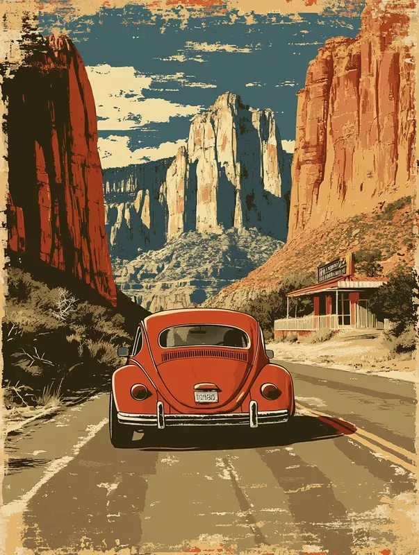 Customisable Vintage Car Posters