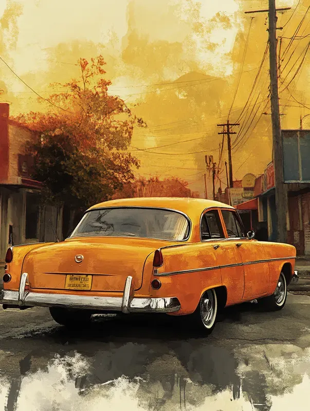 Customisable Vintage Car Posters