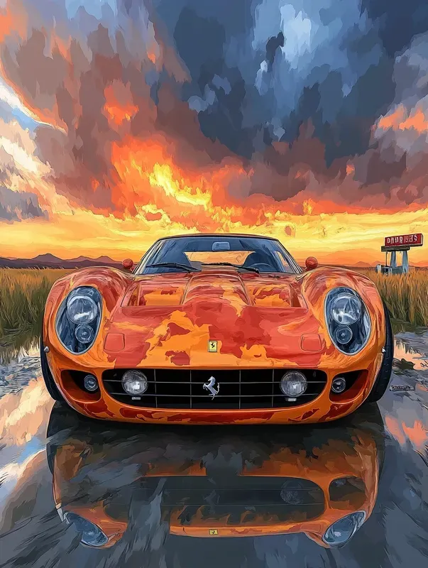 Customisable Vintage Car Posters