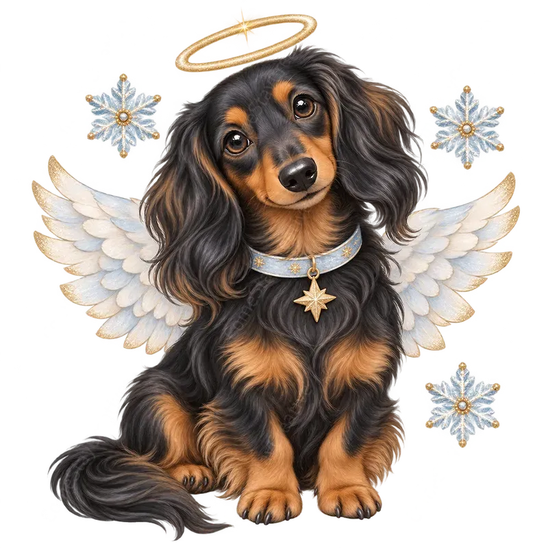 Cute Christmas Dachshund Cliparts