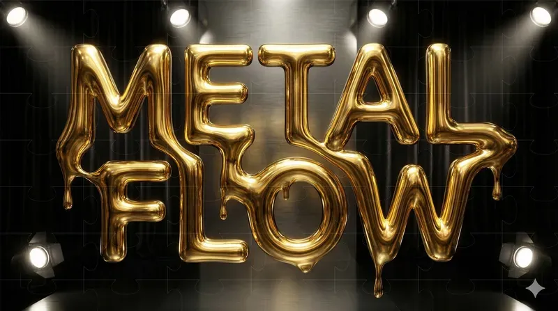 Liquid Chrome Metal Text Generator