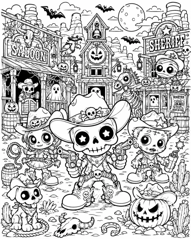 Halloween Theme Coloring Books