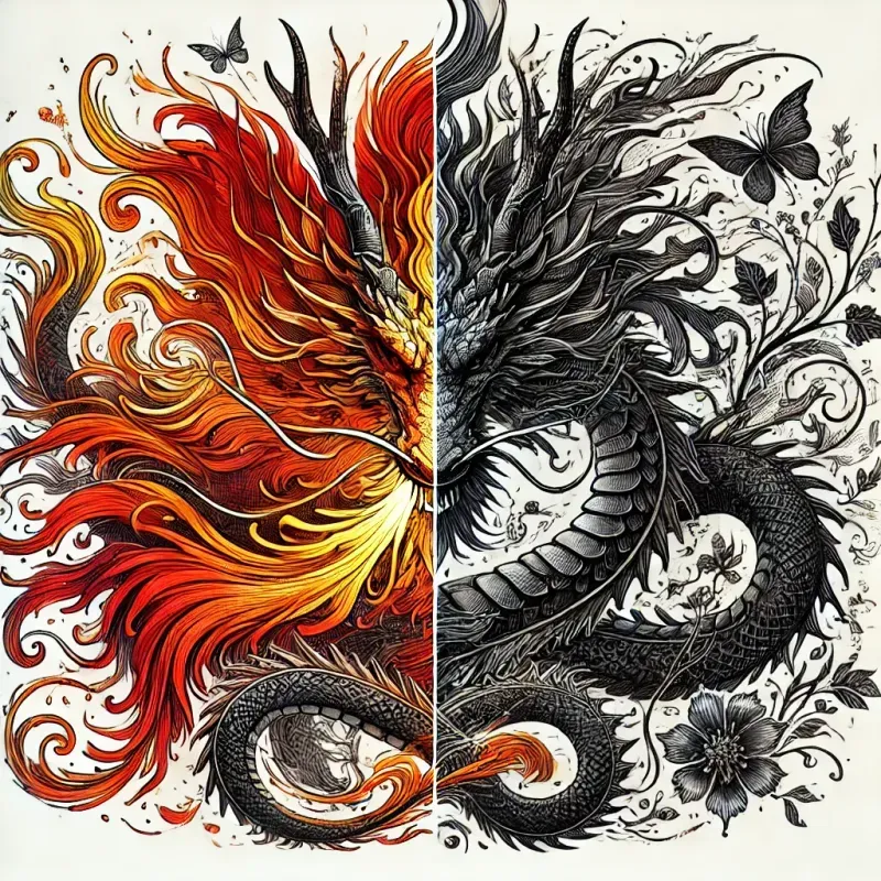 Halfcolored Animal Illustrations