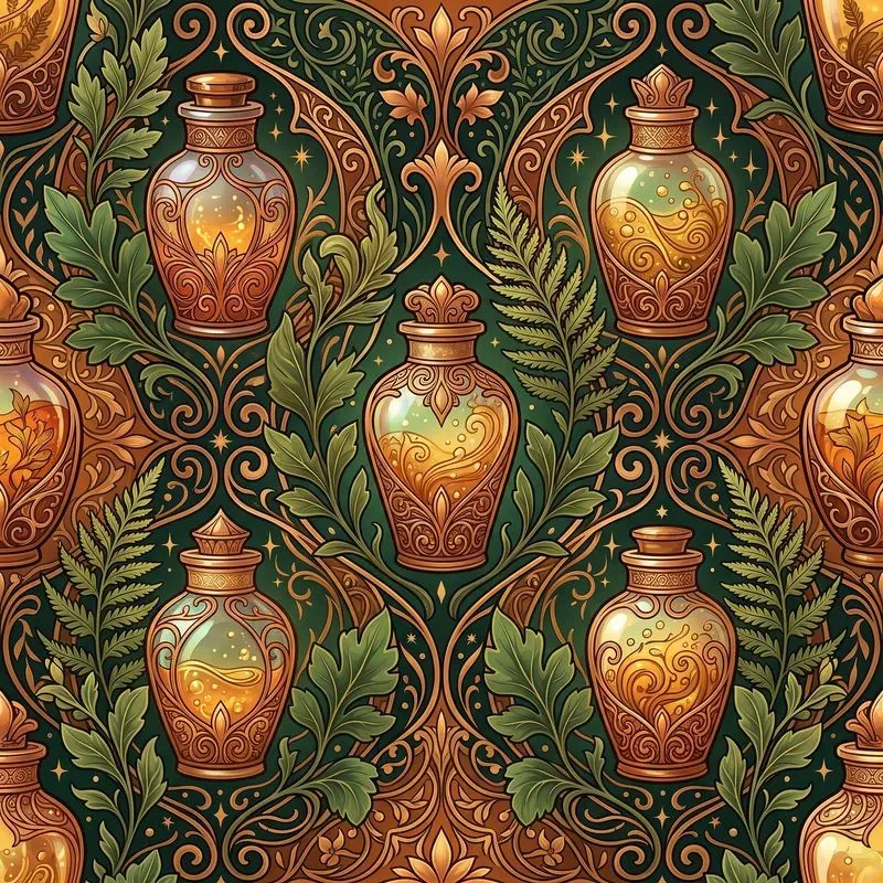 Art Nouveau Mystical Potion Patterns