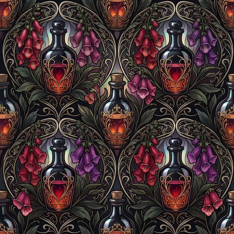 Art Nouveau Mystical Potion Patterns