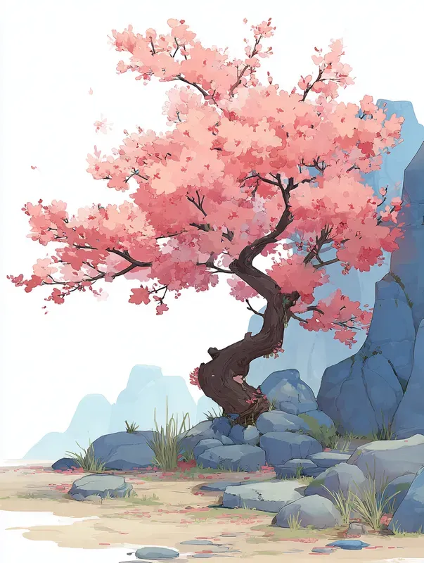 Soft Asian Fantasy Illustration Style
