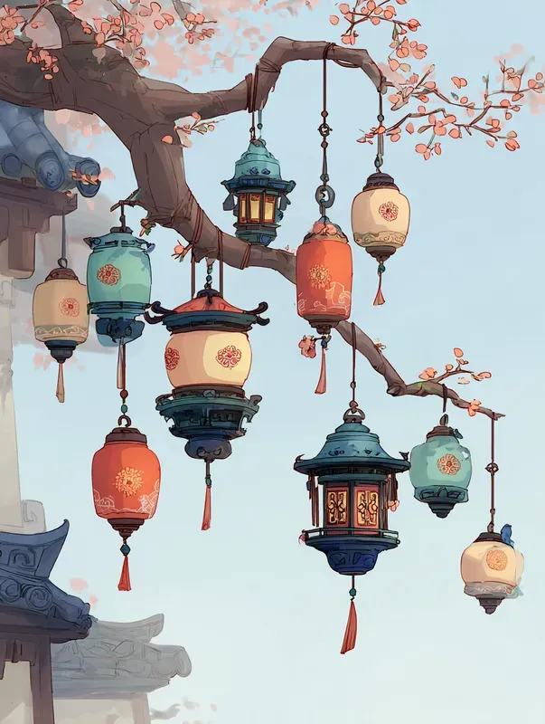 Soft Asian Fantasy Illustration Style