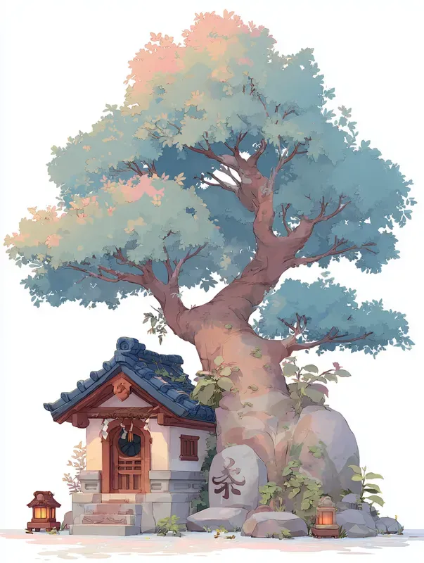 Soft Asian Fantasy Illustration Style