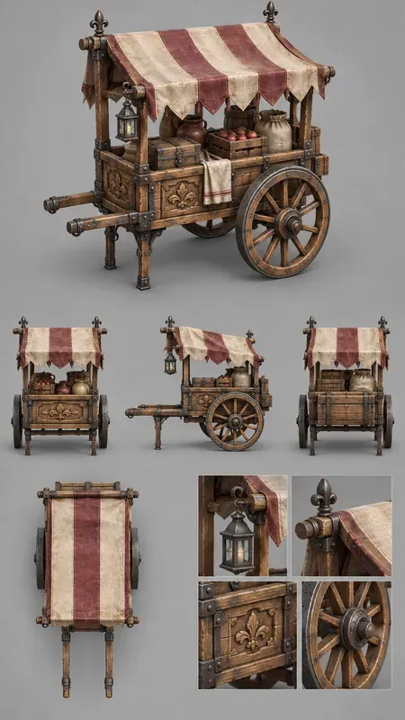 Medieval 3D Isometric Multiview Assets
