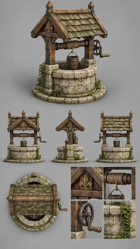 Medieval 3D Isometric Multiview Assets
