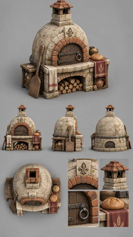 Medieval 3D Isometric Multiview Assets
