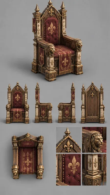 Medieval 3D Isometric Multiview Assets