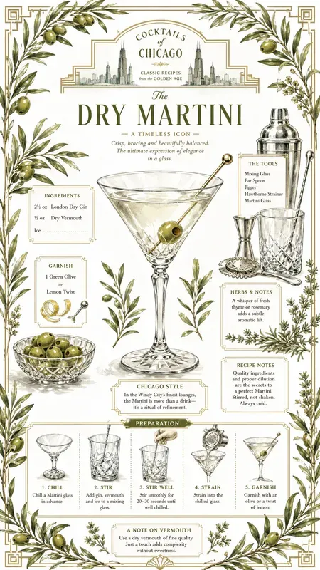 Chicago Cocktail Recipe Book Infographics