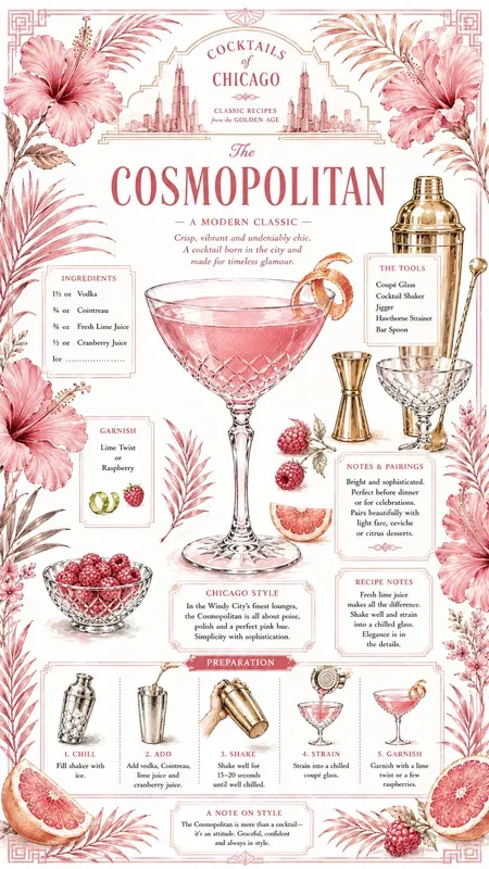 Chicago Cocktail Recipe Book Infographics