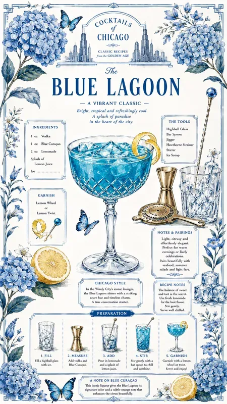 Chicago Cocktail Recipe Book Infographics