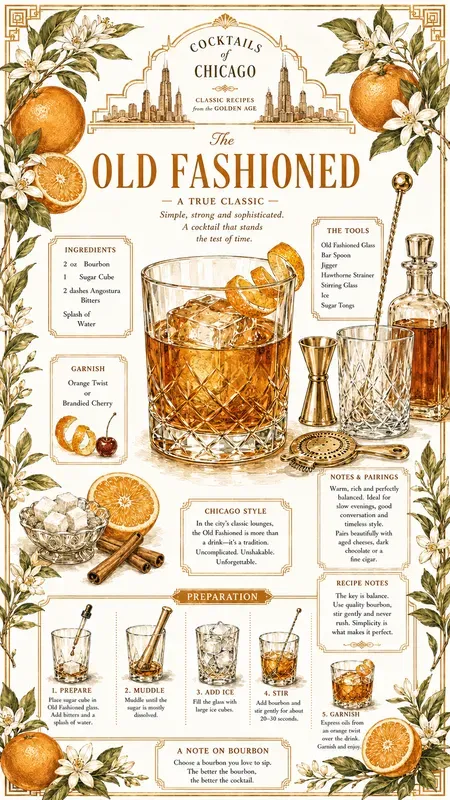 Chicago Cocktail Recipe Book Infographics