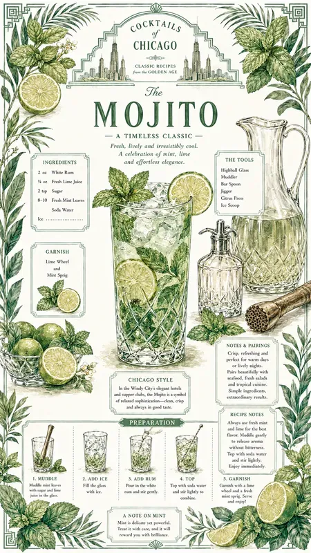 Chicago Cocktail Recipe Book Infographics