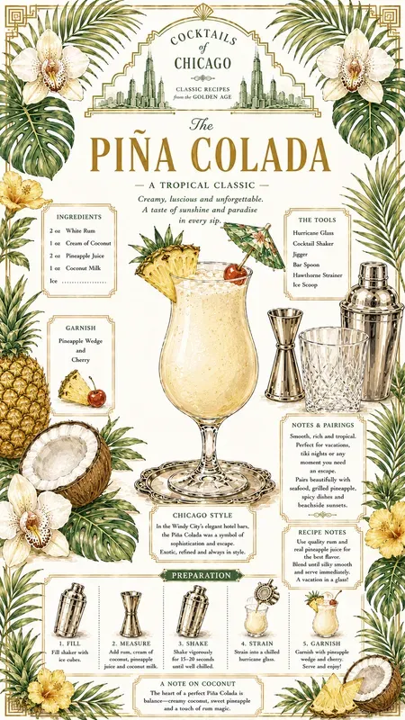 Chicago Cocktail Recipe Book Infographics