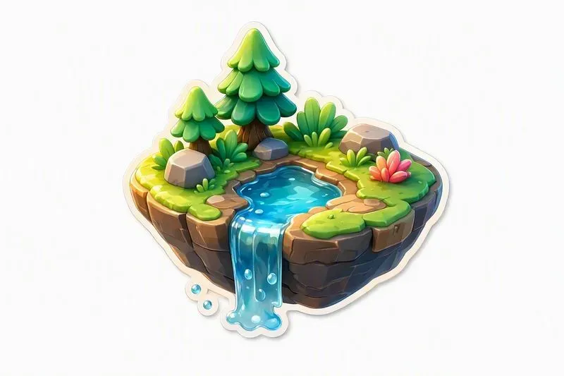 3D Isometric Sticker Icon Generator