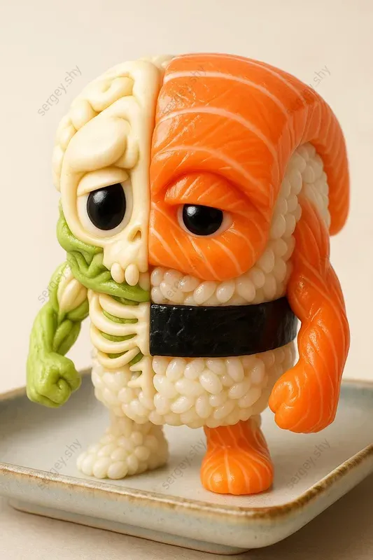 Split Anatomy Food Toy Templates