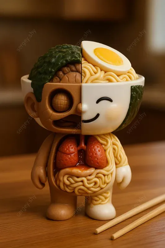 Split Anatomy Food Toy Templates