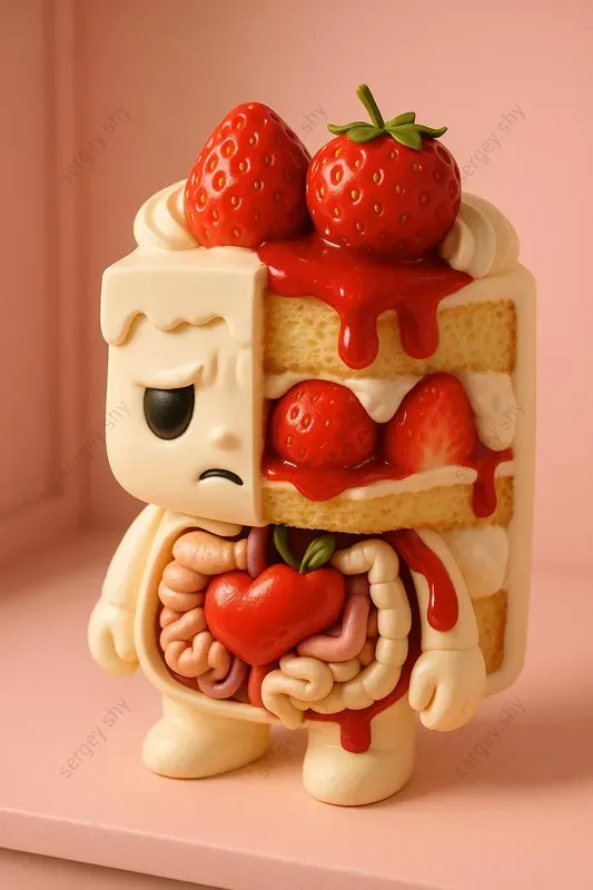 Split Anatomy Food Toy Templates