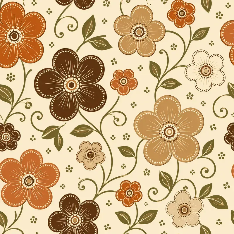 Retro Floral Seamless Patterns