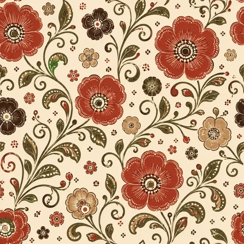 Retro Floral Seamless Patterns
