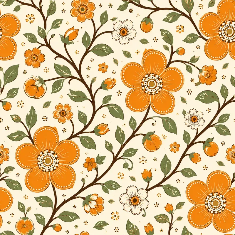 Retro Floral Seamless Patterns