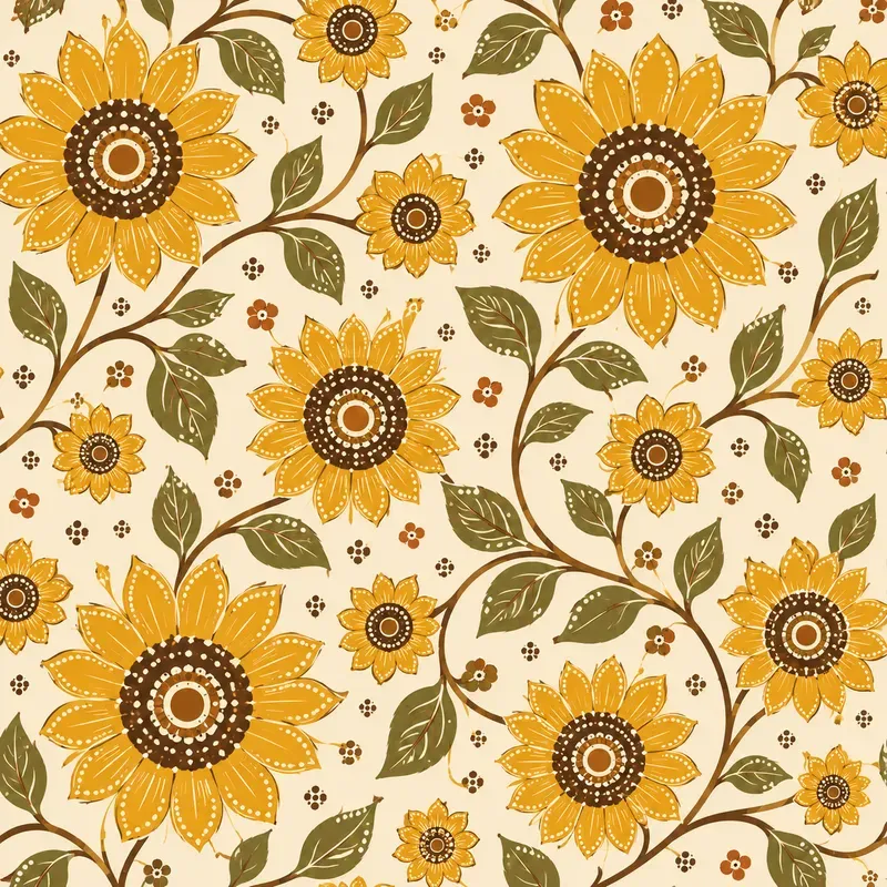 Retro Floral Seamless Patterns