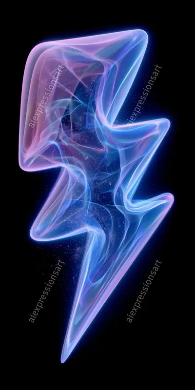 Neon Ethereal Smoke Typography Art