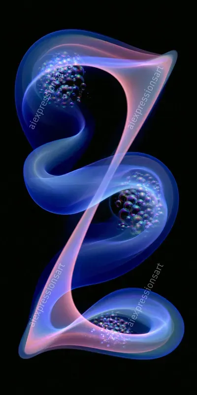 Neon Ethereal Smoke Typography Art
