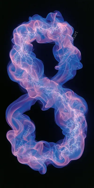 Neon Ethereal Smoke Typography Art