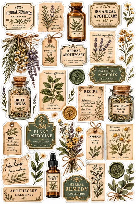 Botanical Apothecary Sheets