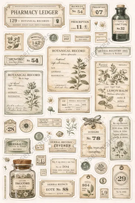 Botanical Apothecary Sheets