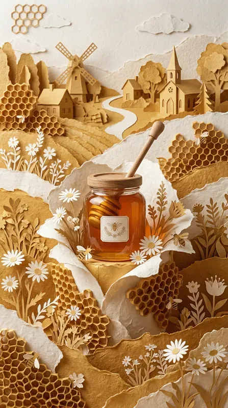 Organic Gastronomy Papercraft Stages