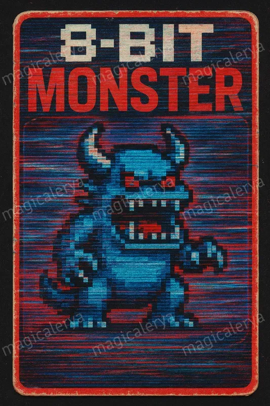 Retro Game Collage Cards