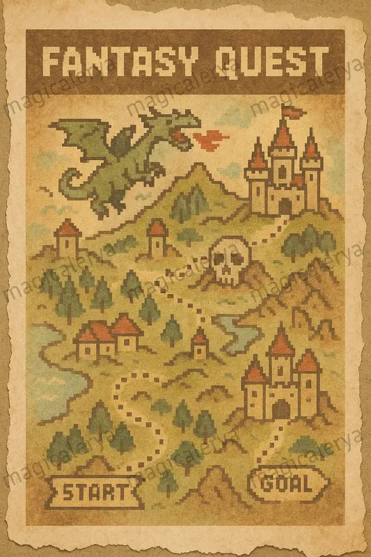 Retro Game Collage Cards