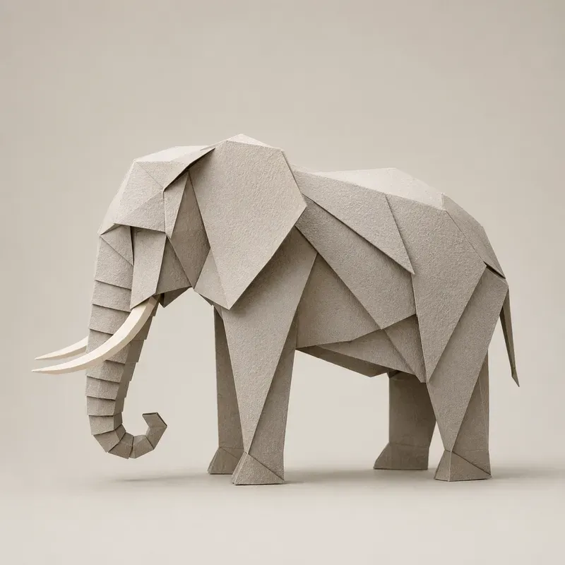 Minimalist Paper Animal Sculptures