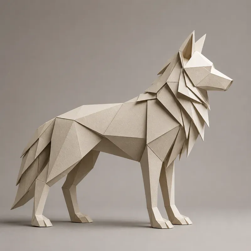 Minimalist Paper Animal Sculptures