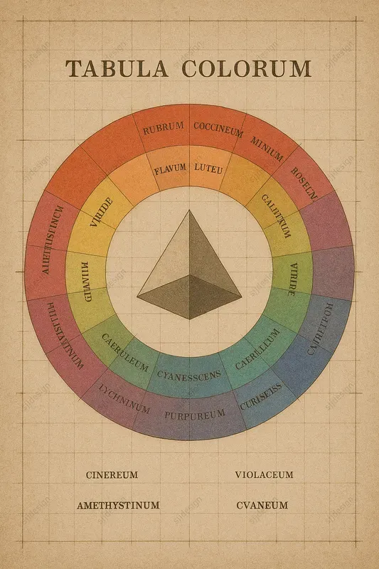 Vintage Color Theory Chart Style