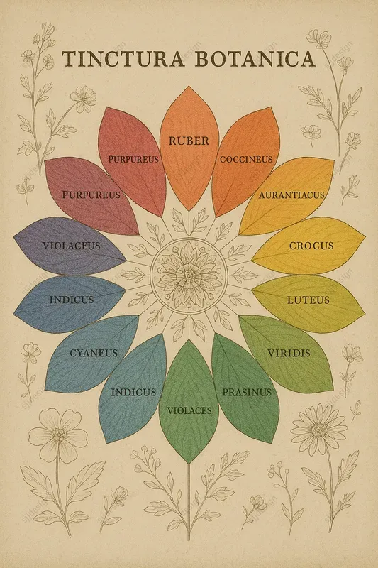 Vintage Color Theory Chart Style