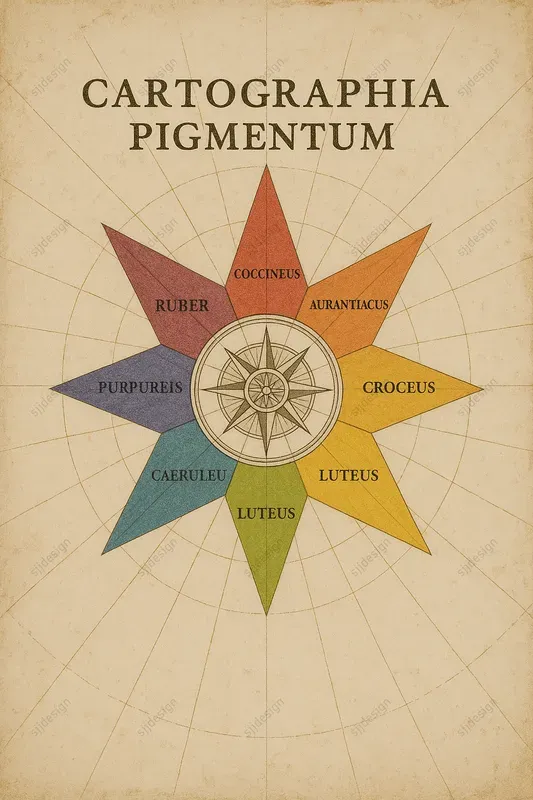 Vintage Color Theory Chart Style