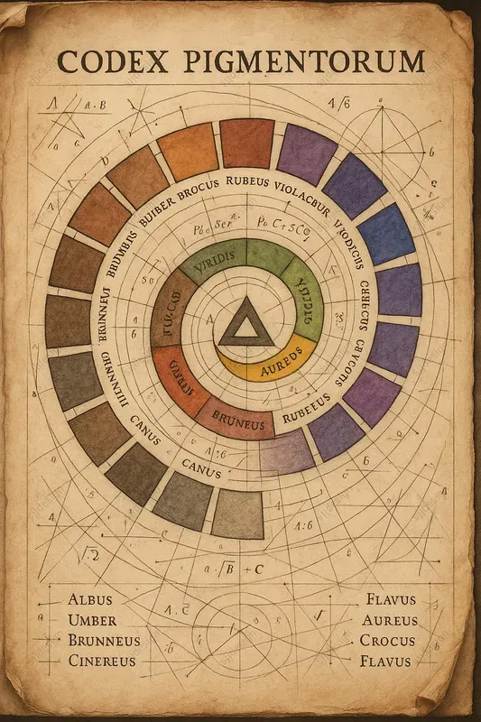 Vintage Color Theory Chart Style