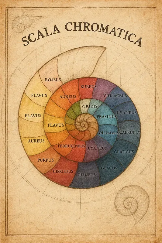 Vintage Color Theory Chart Style