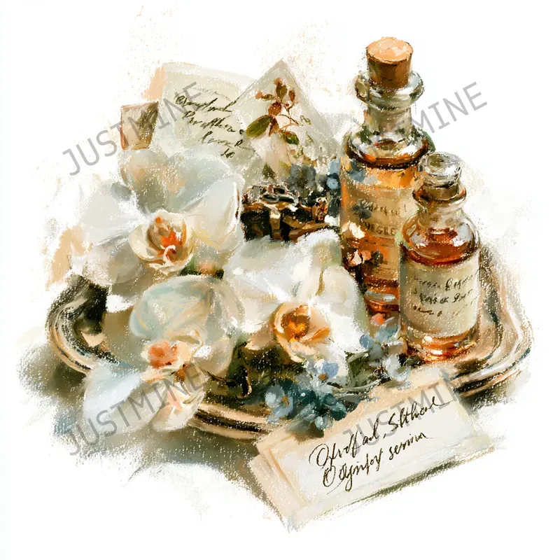 Botanical Chalk Self Care Clipart