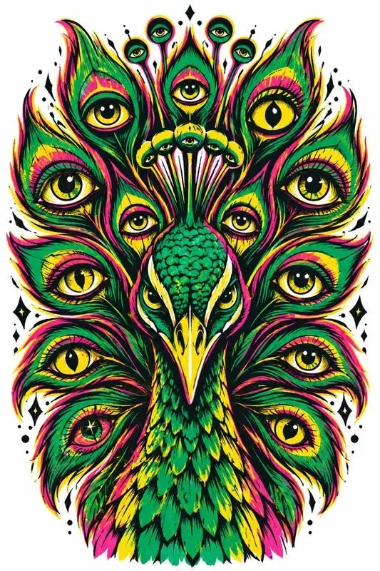 Psychedelic Multieye Animal Art